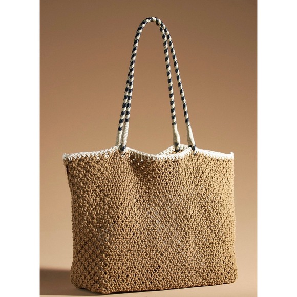 Clare V Le Weekend Straw Tote Woven Raffia Beach Market Bag France Chic - Picture 2 of 7